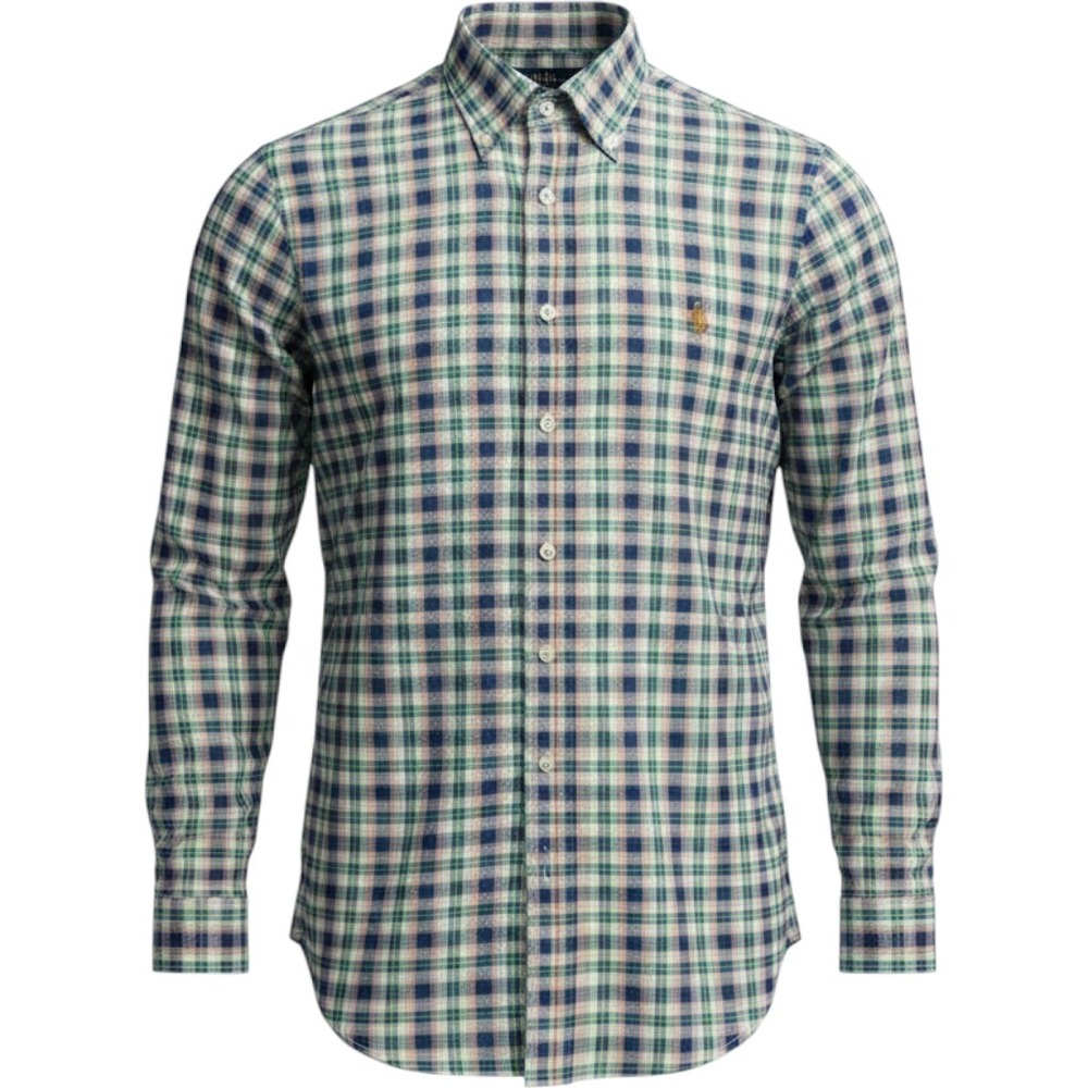 Ralph‎ Lauren Plaid Button Down Shirt 2XLT Multi Color Cotton Long Sleeve Pony